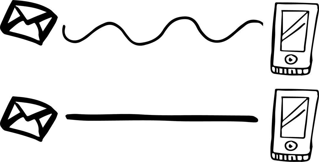 Transparent Mail Icon on Smartphone Screen Illustration