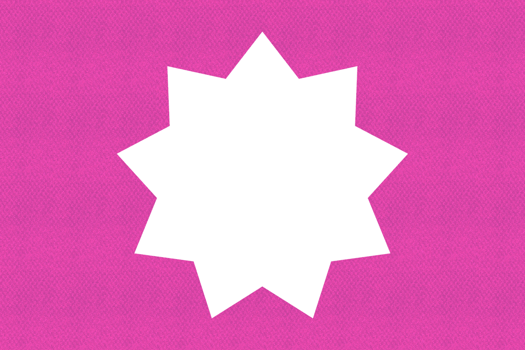 Transparent Geometric Star Shape with Pink Texture