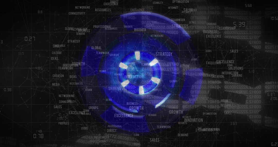 Abstract Digital Matrix and Global Business Concept