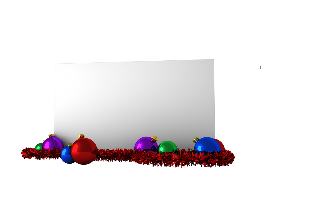 Transparent Christmas Poster with Baubles and Copy Space Decoration - Download Free Stock Images Pikwizard.com