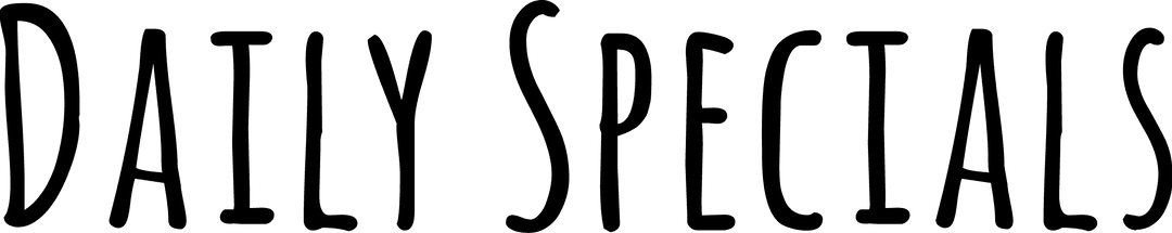 Daily Specials Text Illustration with Transparent Background