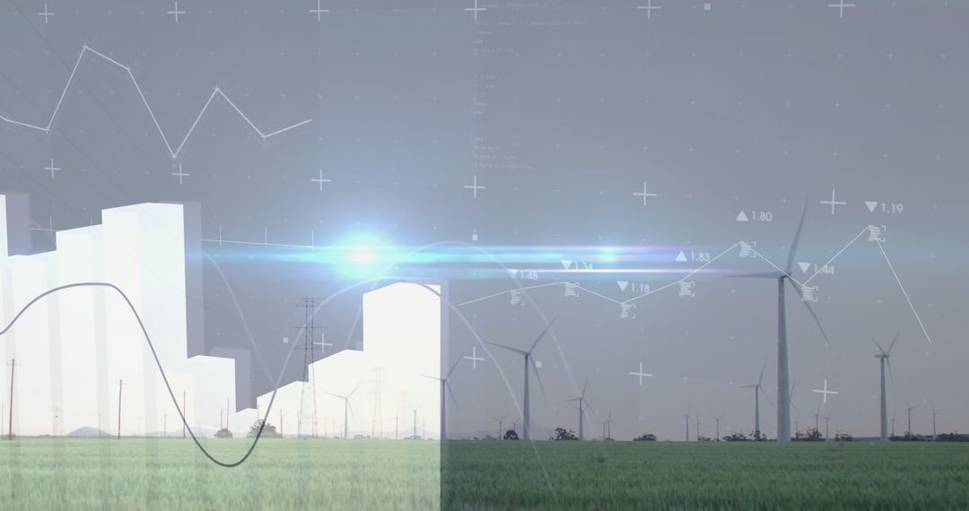 Wind Turbines and Digital Data Overlays for Sustainable Energy