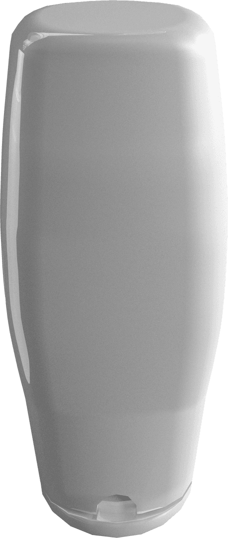 Transparent Plastic Shampoo Bottle Vertical Focus