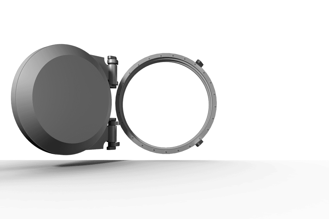 Transparent Metal Fence Open Gate Illustration