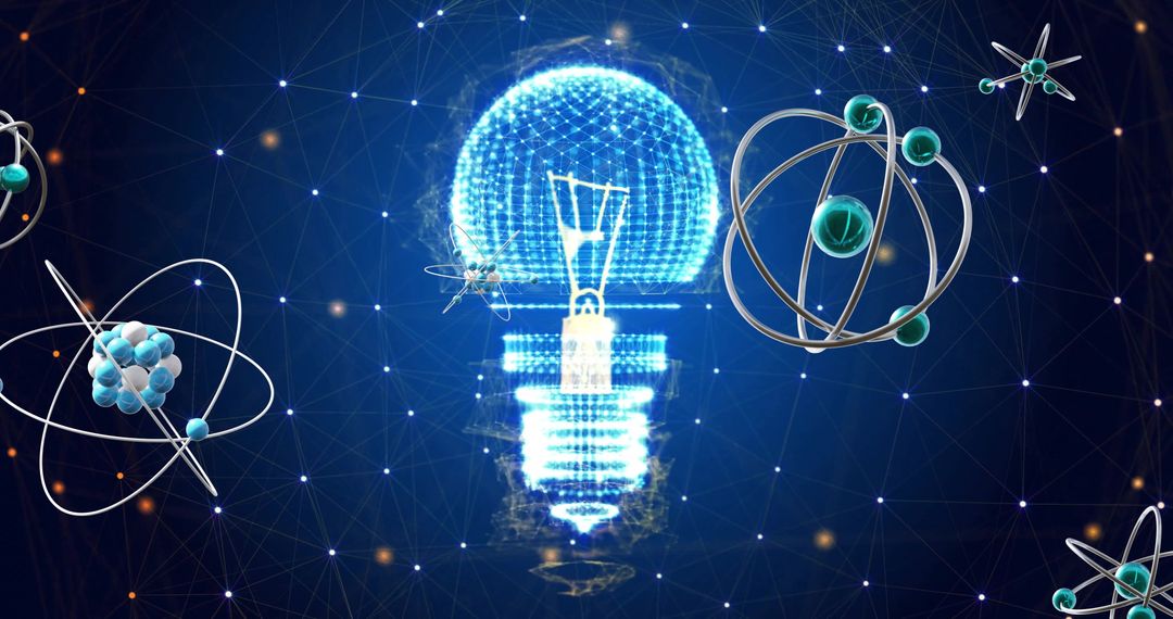 Digital light bulb with atomic structures and network connections
