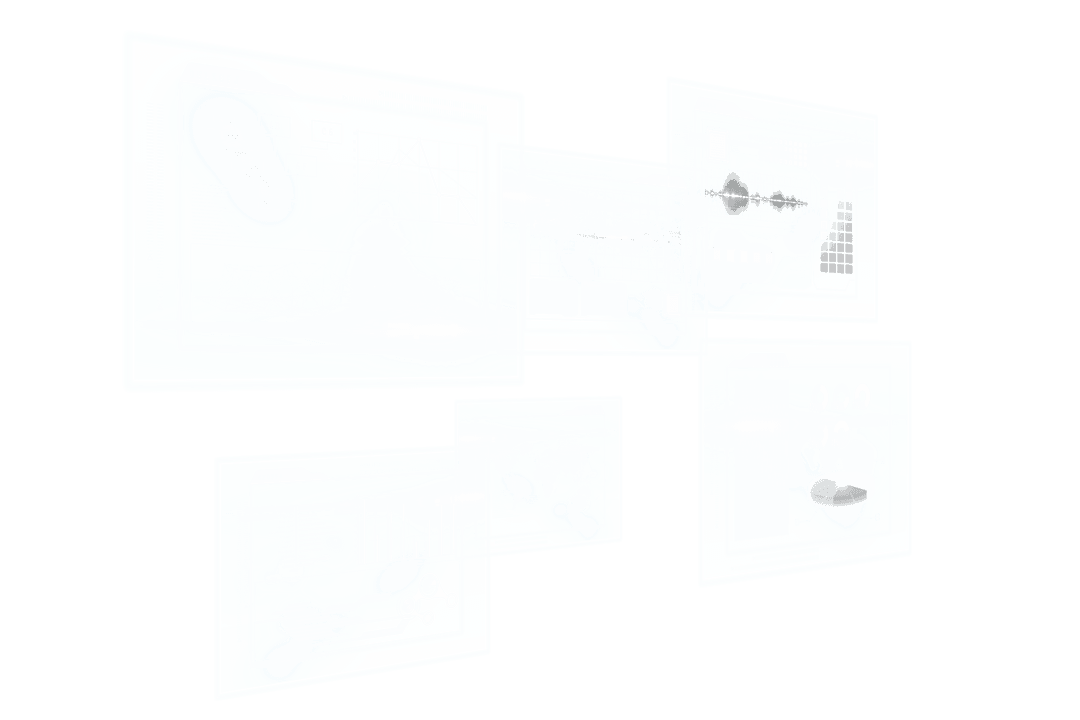 Futuristic Transparent Digital Interface Screens on Background