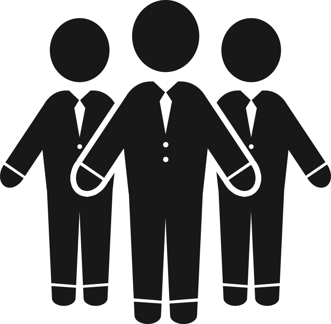 Transparent Team Leadership Concept Icon Black Silhouette