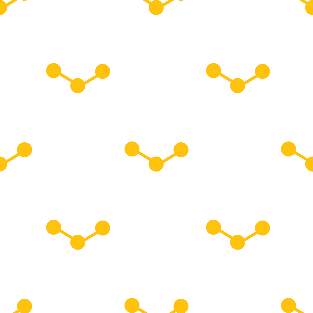 Yellow abstract pattern on transparent background