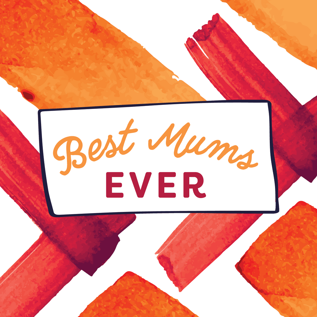 Creative best mums ever card with vibrant colors on transparent