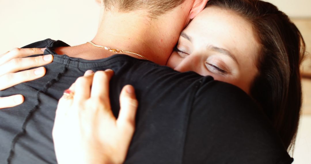 Close Embrace of Lovers Showing Genuine Affection