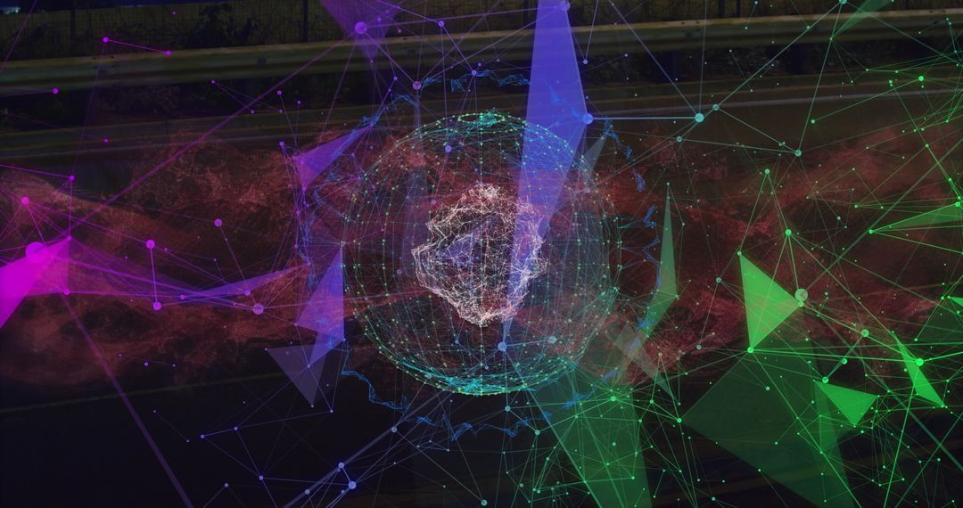 Futuristic Global Network and Digital Interface Concept