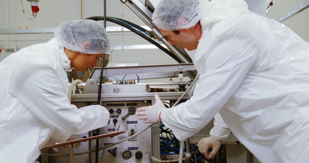 Researchers in Protective Gear Using Lab Equipment - Free Images, Stock Photos and Pictures on Pikwizard.com