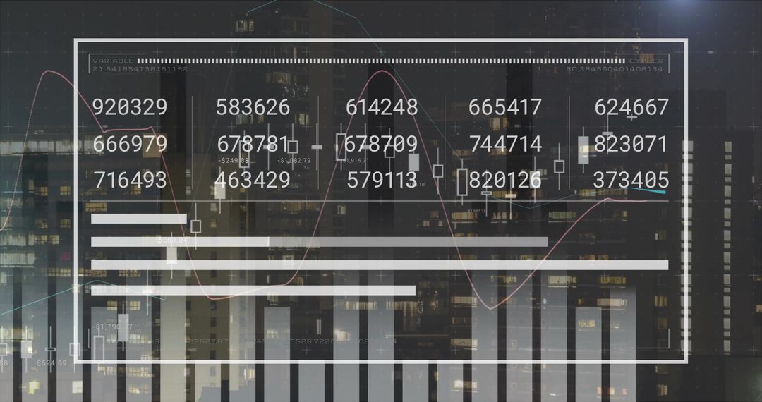 Digital Locking Data Security Concept on Abstract Cityscape