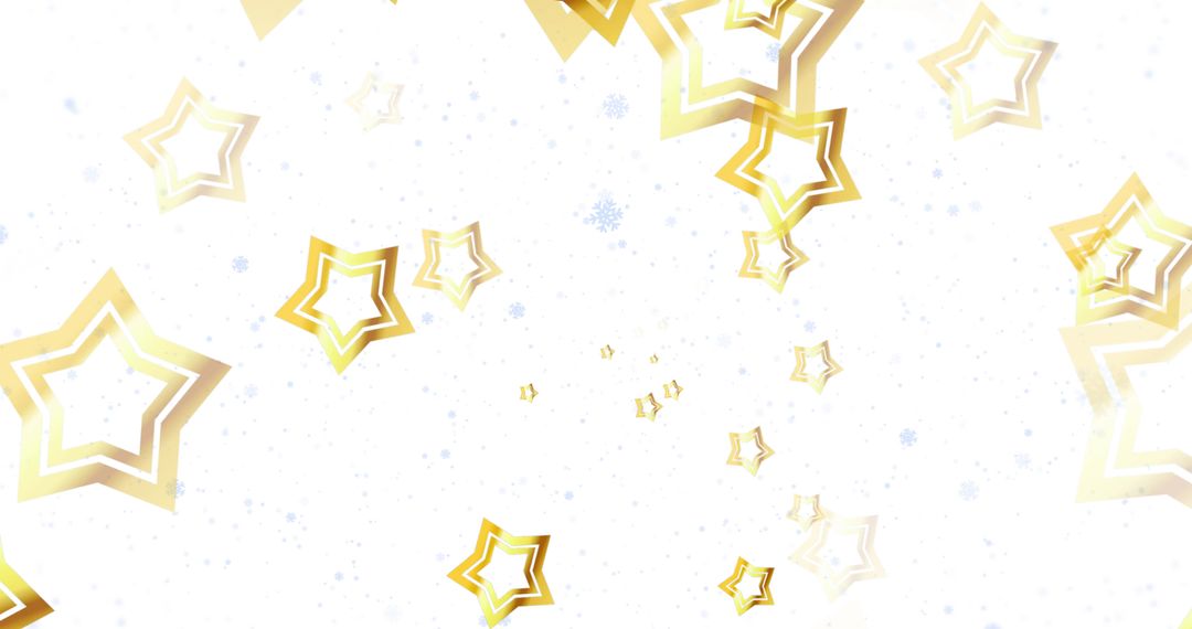 Gold Stars Pattern with White Background for Festive Theme