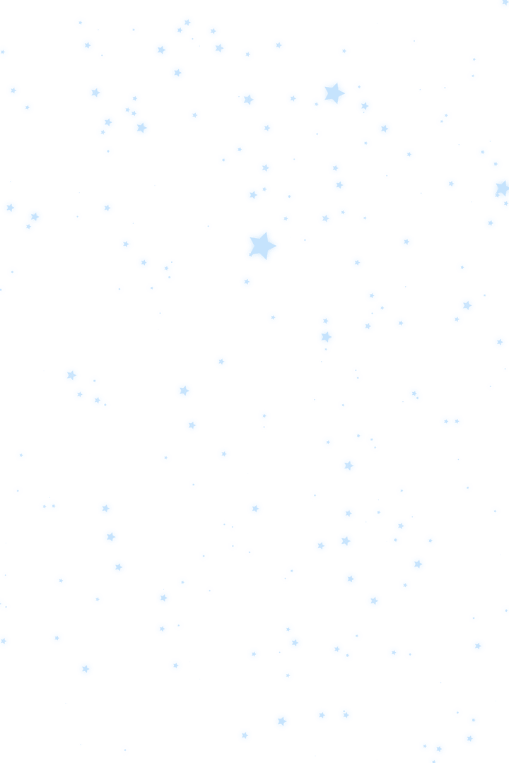 Light Blue Stars Scattered on Transparent Background Design