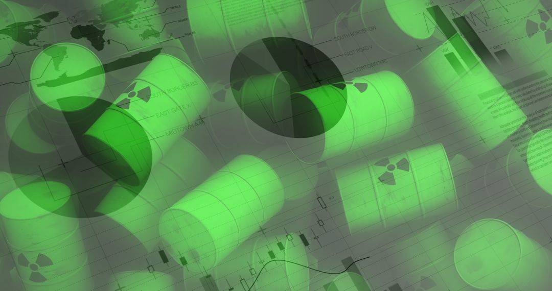 Radioactive Barrels and Financial Data Illustration