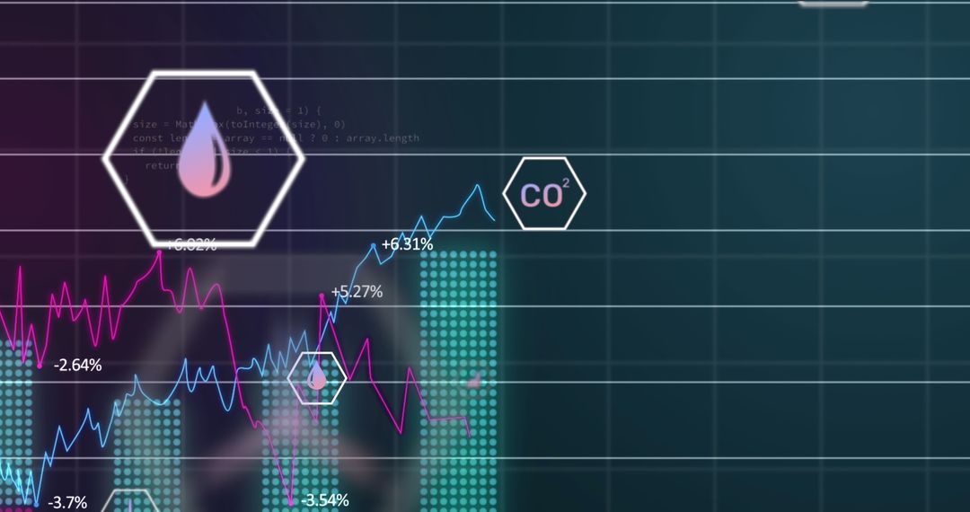 Eco Data Visualization with Environmental Icons and Graphs