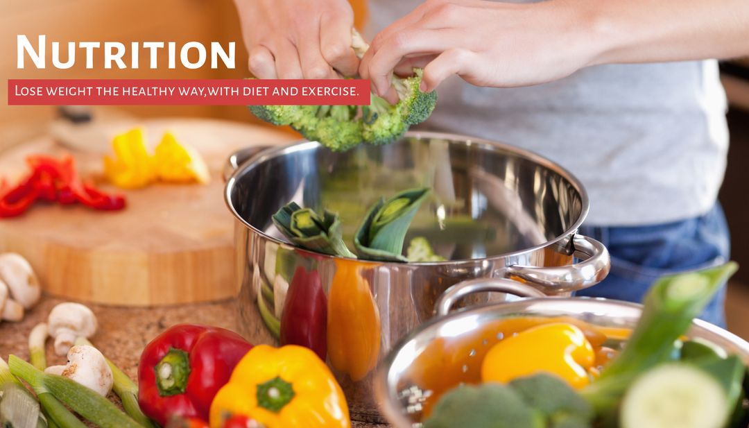 Hands Preparing Fresh Vegetables for Nutritious Home Cooking