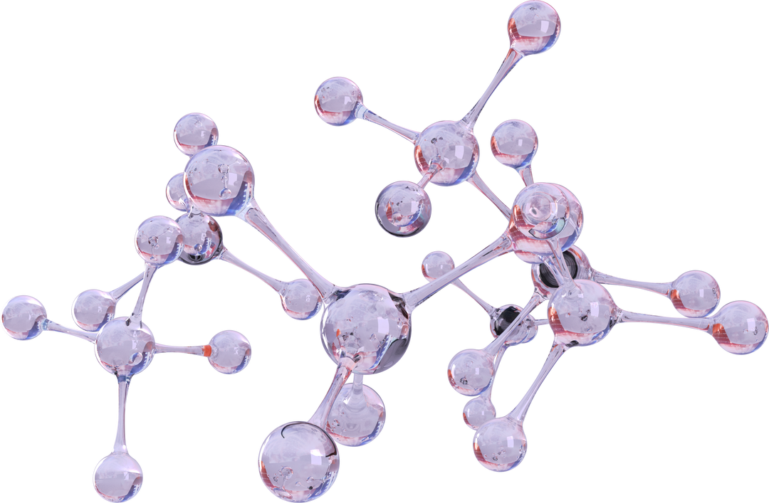 Transparent Abstract Molecular Structure Isolated on Light Background - Download Free Stock Images Pikwizard.com