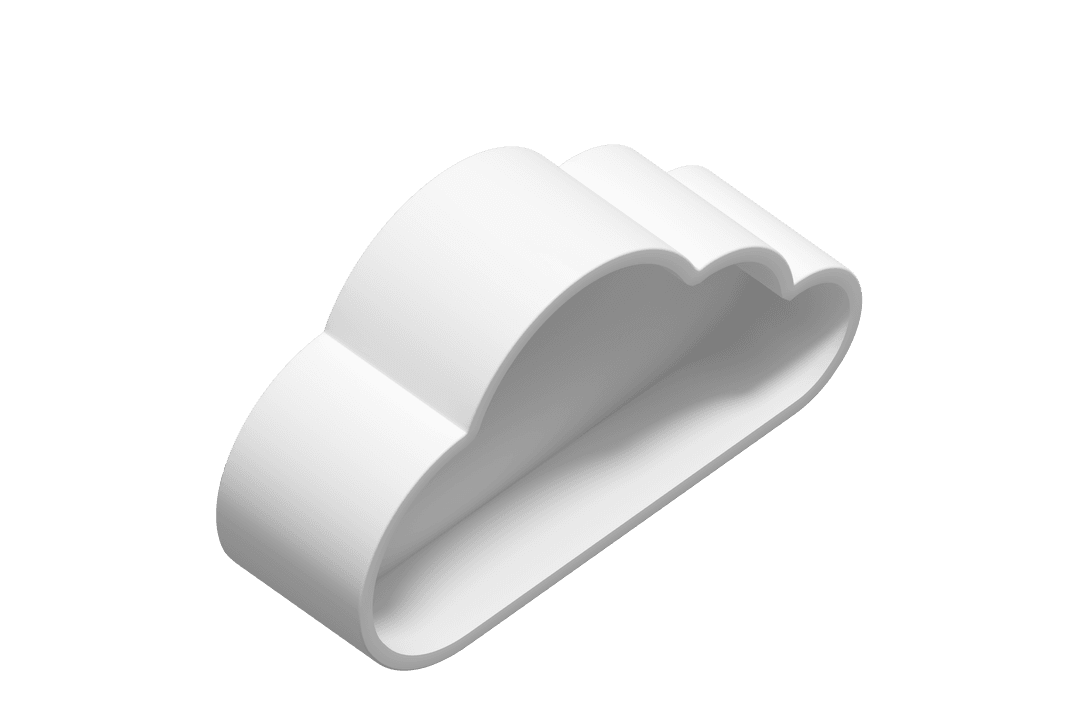 Minimalist Cloud Symbol on Transparent Background for Digital Use