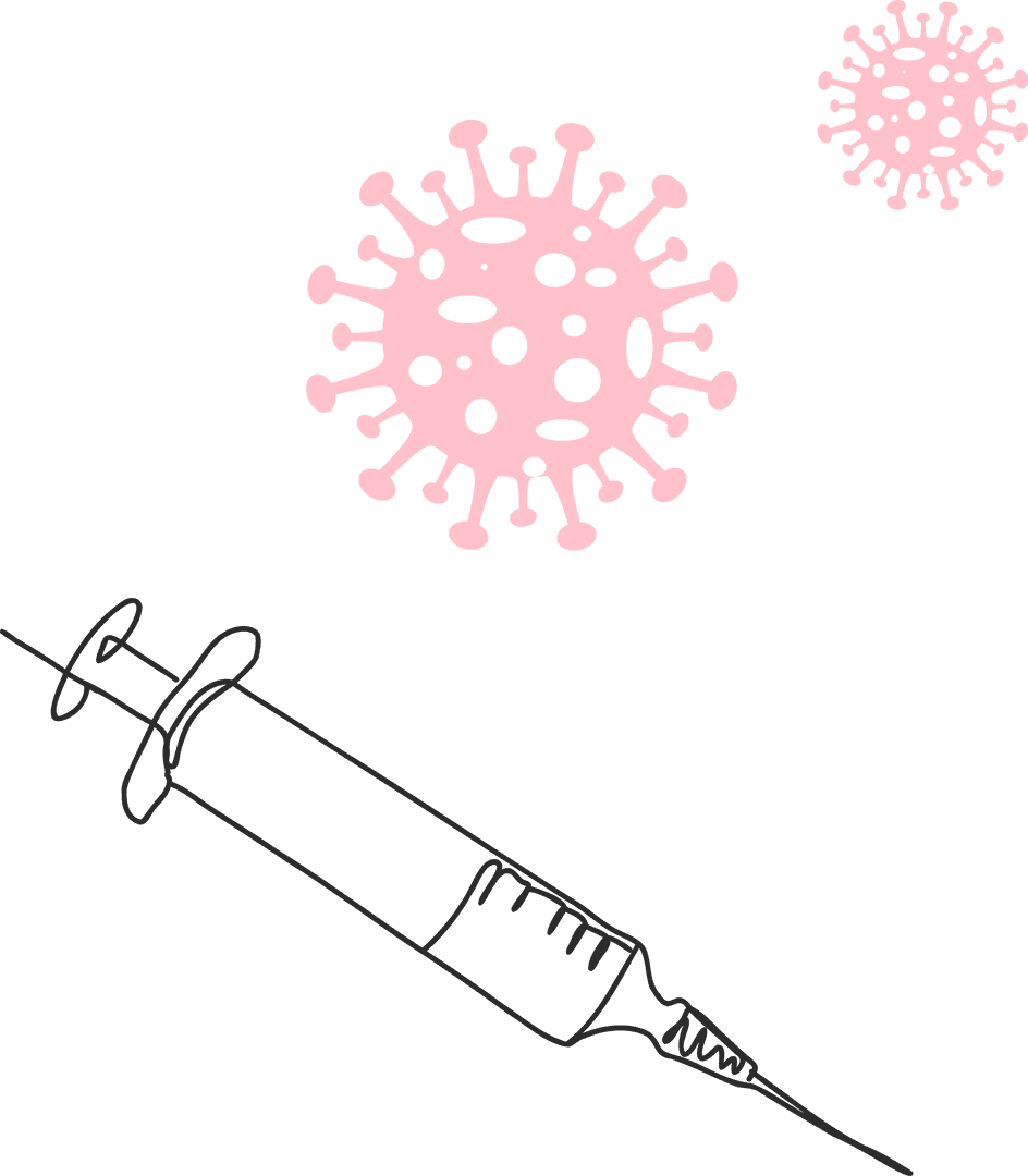 Transparent Syringe Targeting Virus Icon for Healthcare