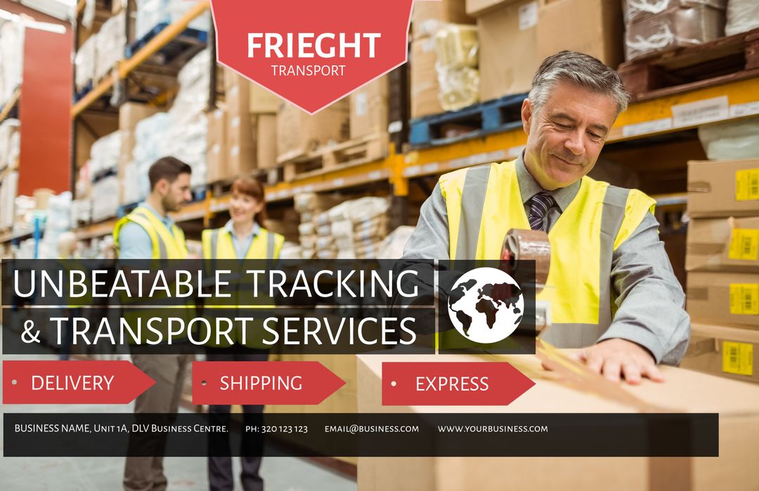 Smiling Logistical Worker in Warehouse Highlighting Efficient Services - Download Free Stock Images Pikwizard.com