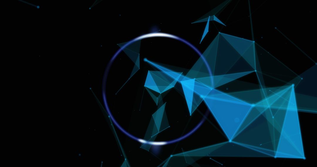 Futuristic Scanning with Shapes on Dark Background