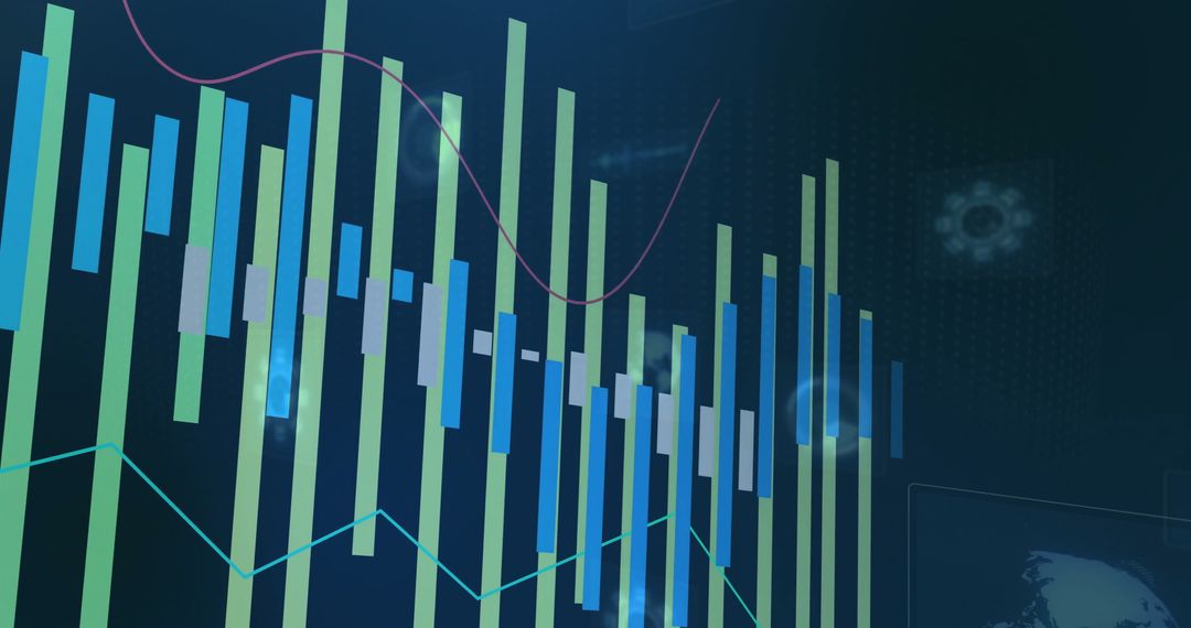 Digital Analytics Dashboard with Bar and Line Graphs