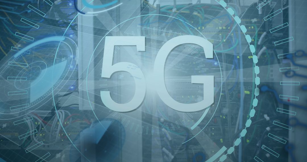 5G Network Technology Concept with Digital Interface