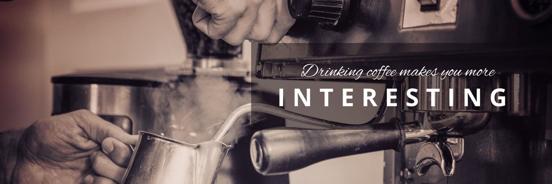 Espresso artistry with inspirational quote on coffee lifestyle