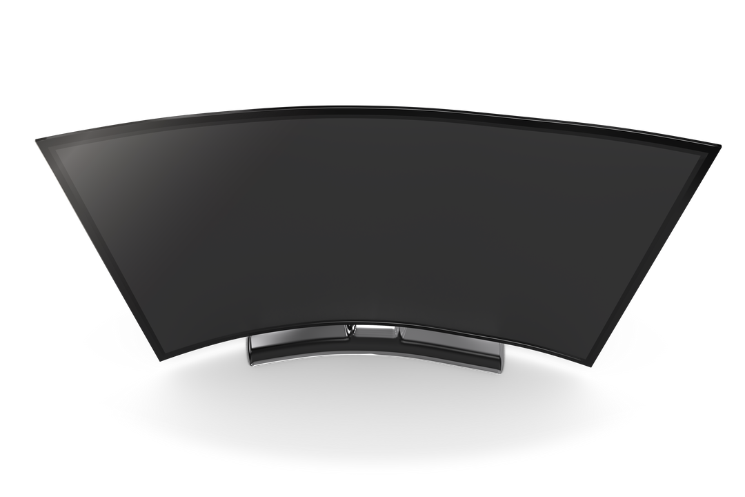 Curved Black TV Screen On Transparent Background for Entertainment Concepts - Download Free Stock Images Pikwizard.com