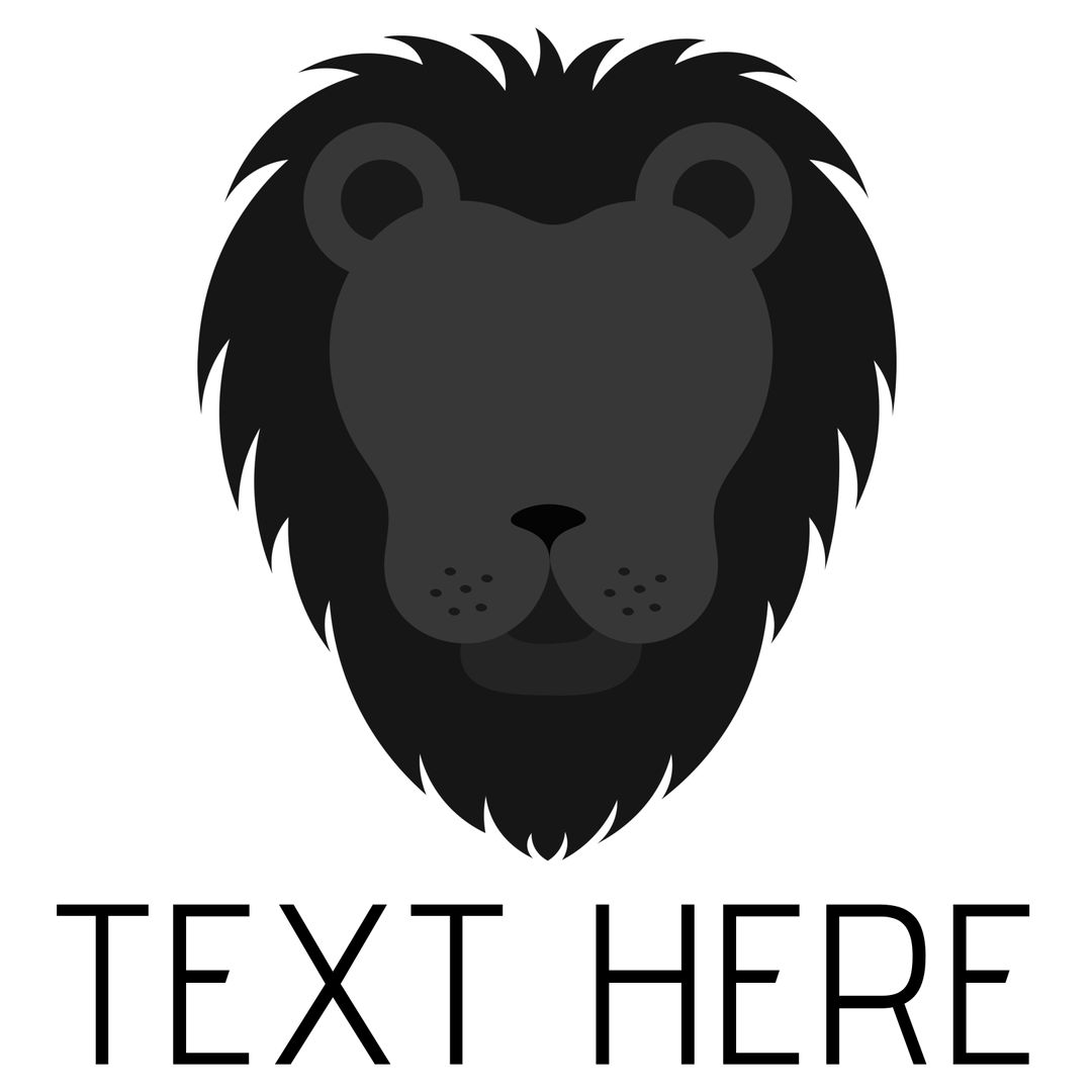 Abstract Lion Head Logo Template for Strength and Leadership - Download Free Stock Templates Pikwizard.com