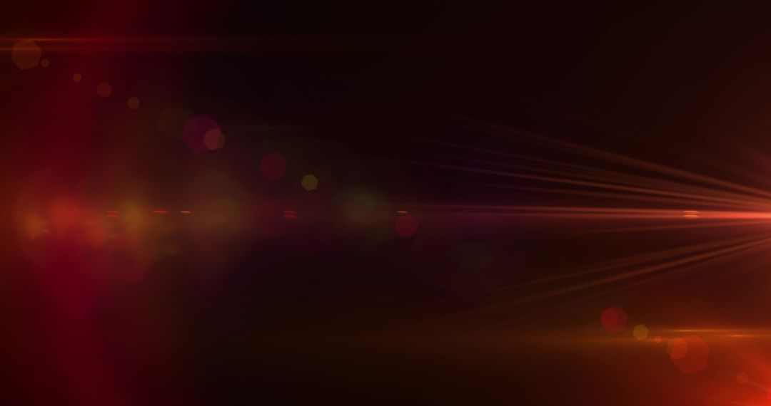 Mesmerizing Red Light Flare with Floating Lens Effects