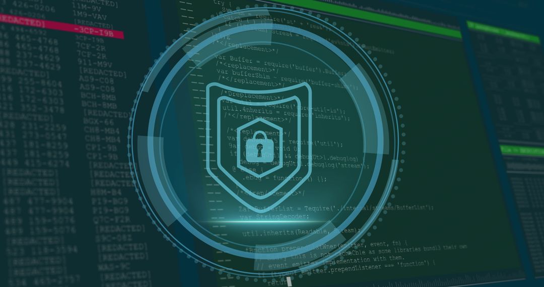 Digital Security Concept with Data Processing