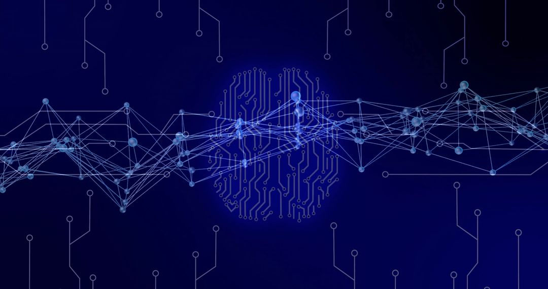 Digital Neural Network Concept Overlaying Brain