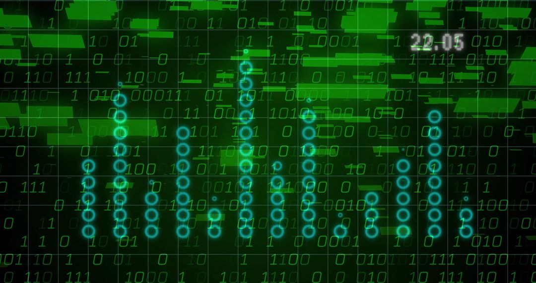 Digital Data Processing with Binary Code and Green Numbers - Free Images, Stock Photos and Pictures on Pikwizard.com