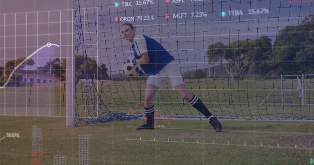 Goalkeeper Training with Data Analytics Overlay on Field