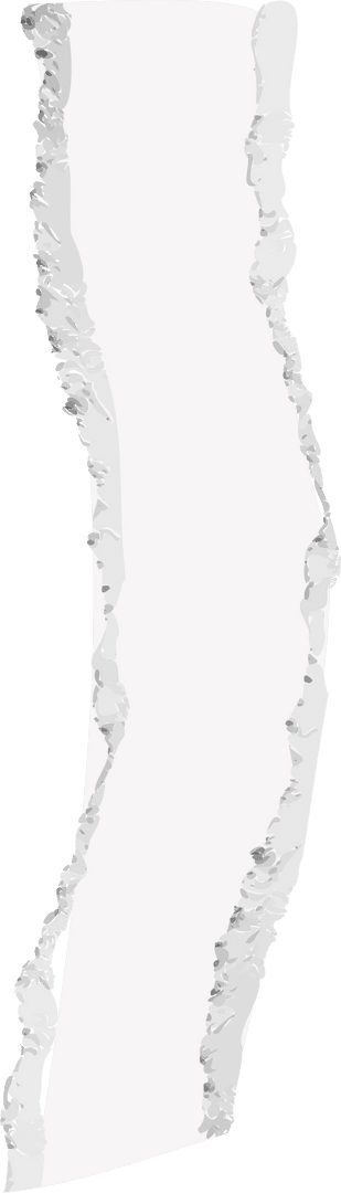 Transparent Jagged Torn Paper Strip with Ragged Edges