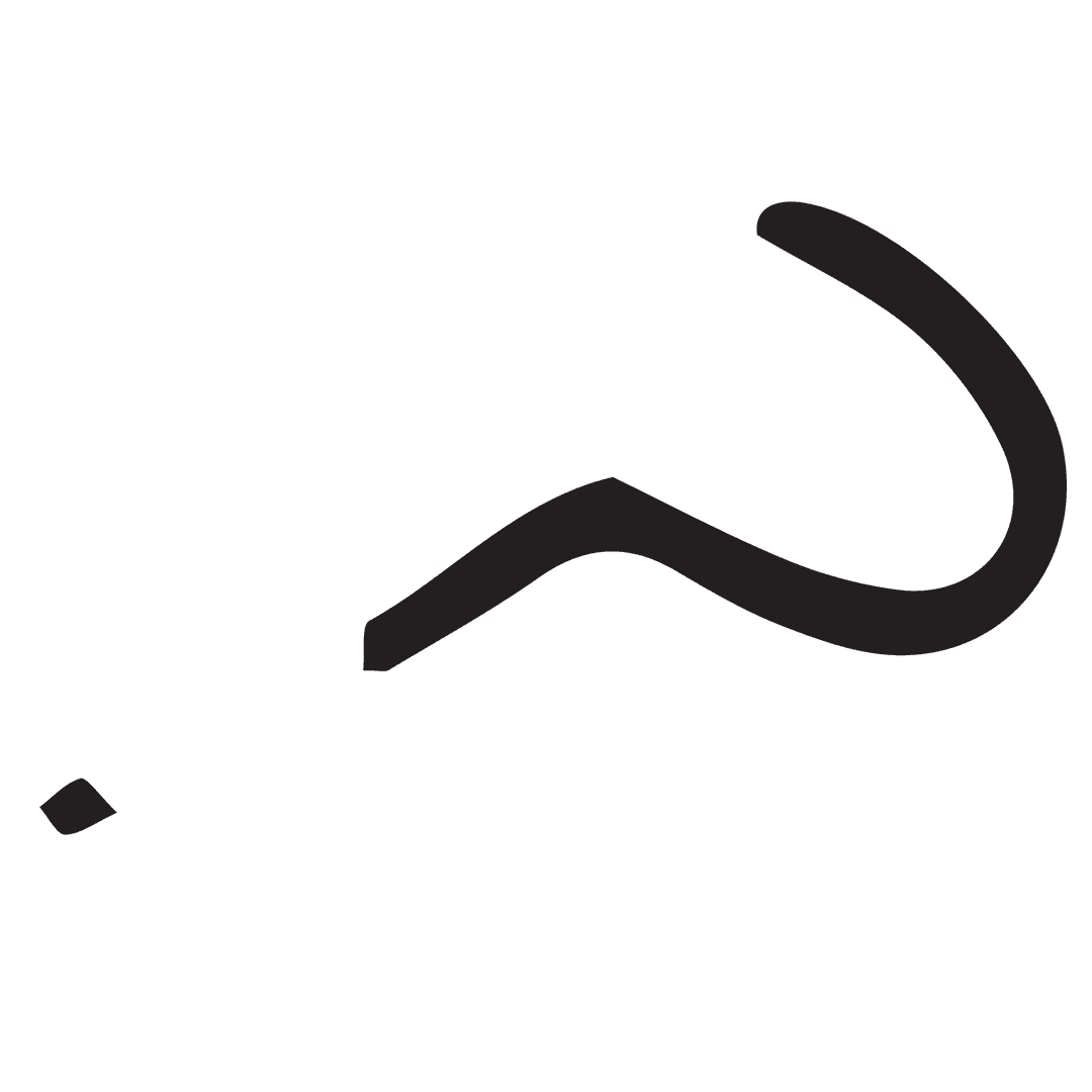 Black Hand-Drawn Question Mark on Transparent Background