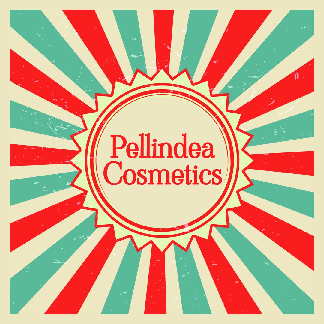 Vintage Cosmetics Logo with Starburst Retro Design