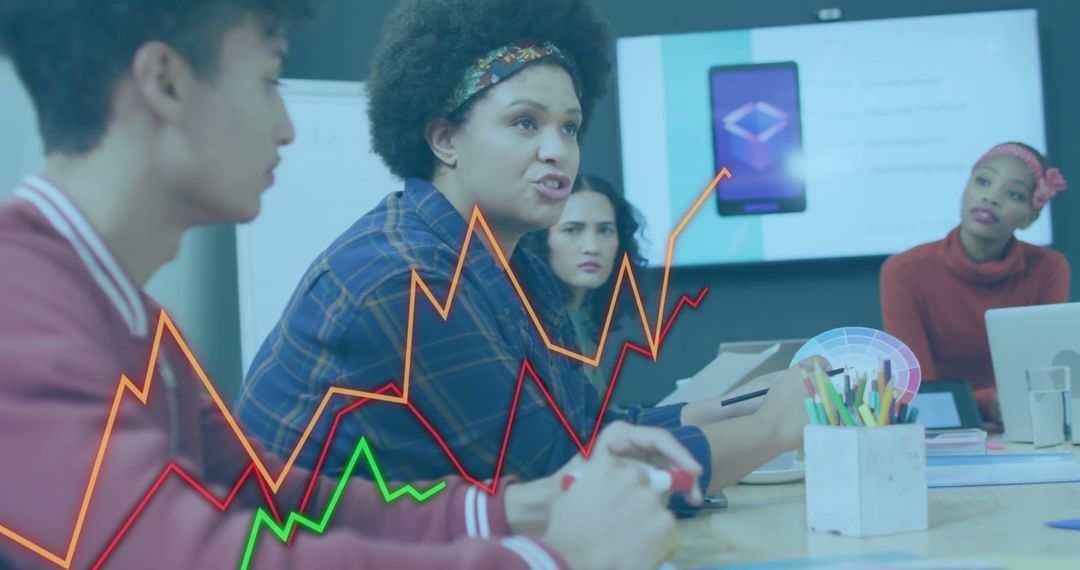 Diverse Team Brainstorming Financial Strategies