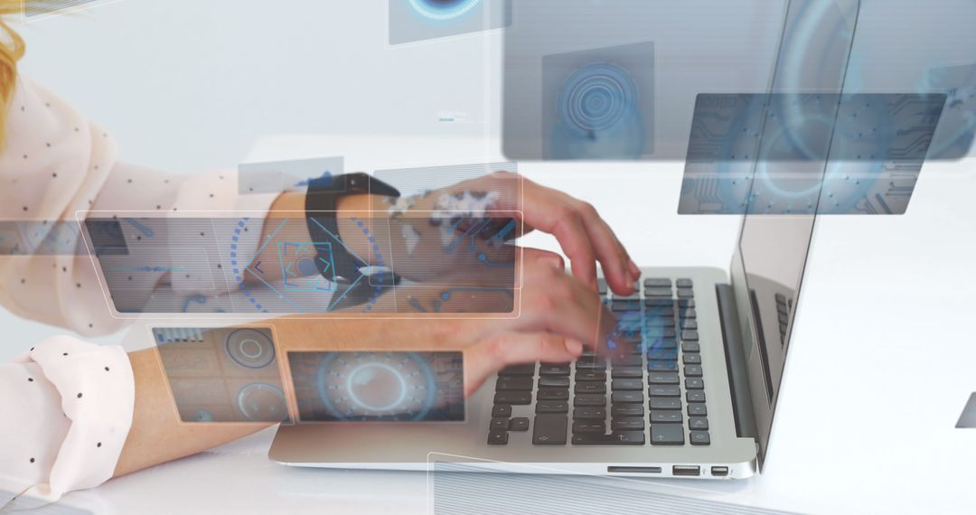 Futuristic Technology and Digital Interface in Work Environment