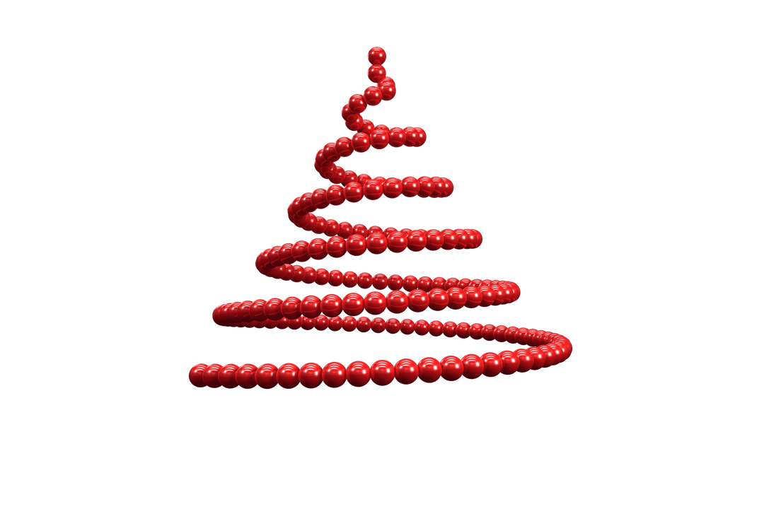 Creative Red Christmas Tree PNG Transparent Design