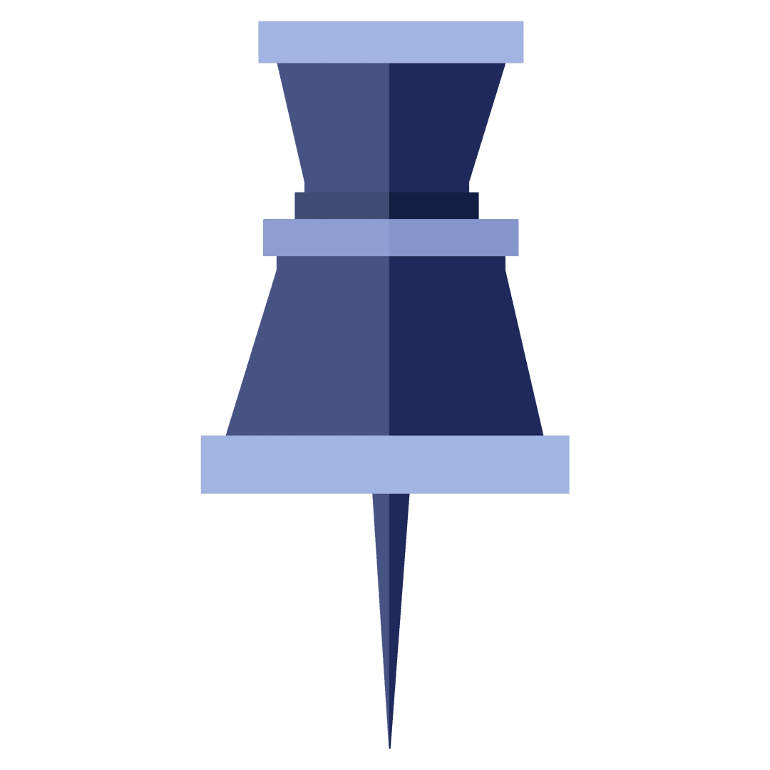 Transparent Angular Blue Map Pin Icon for Location Illustrations