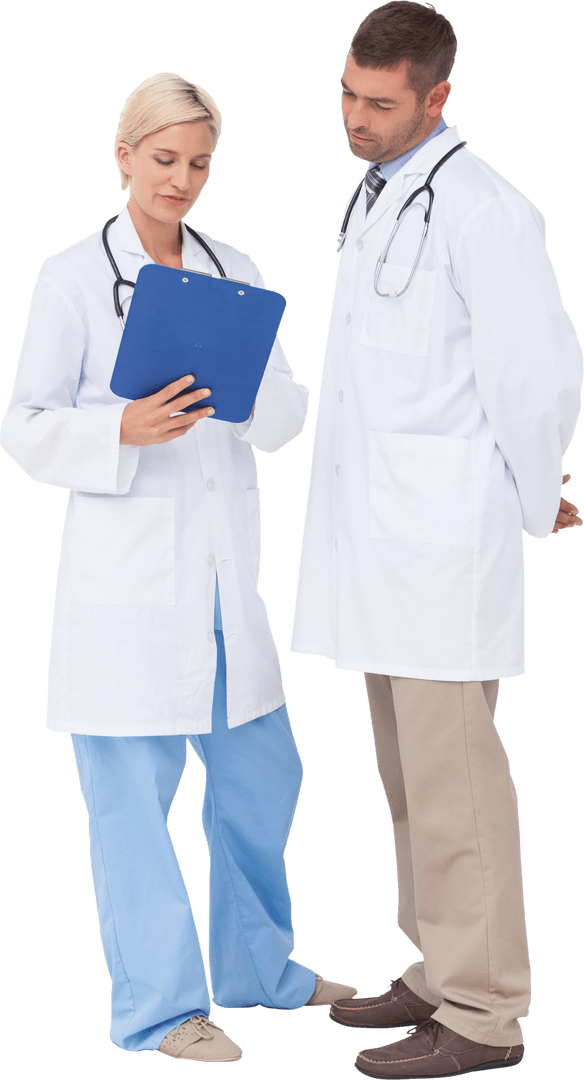 Medical Professionals Collaborating Transparent Background