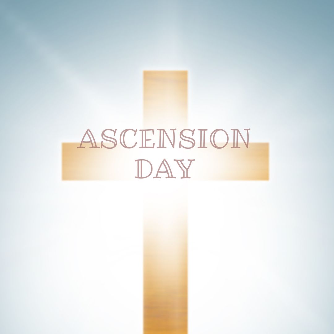 Bright Cross Signifying Ascension Day Celebration