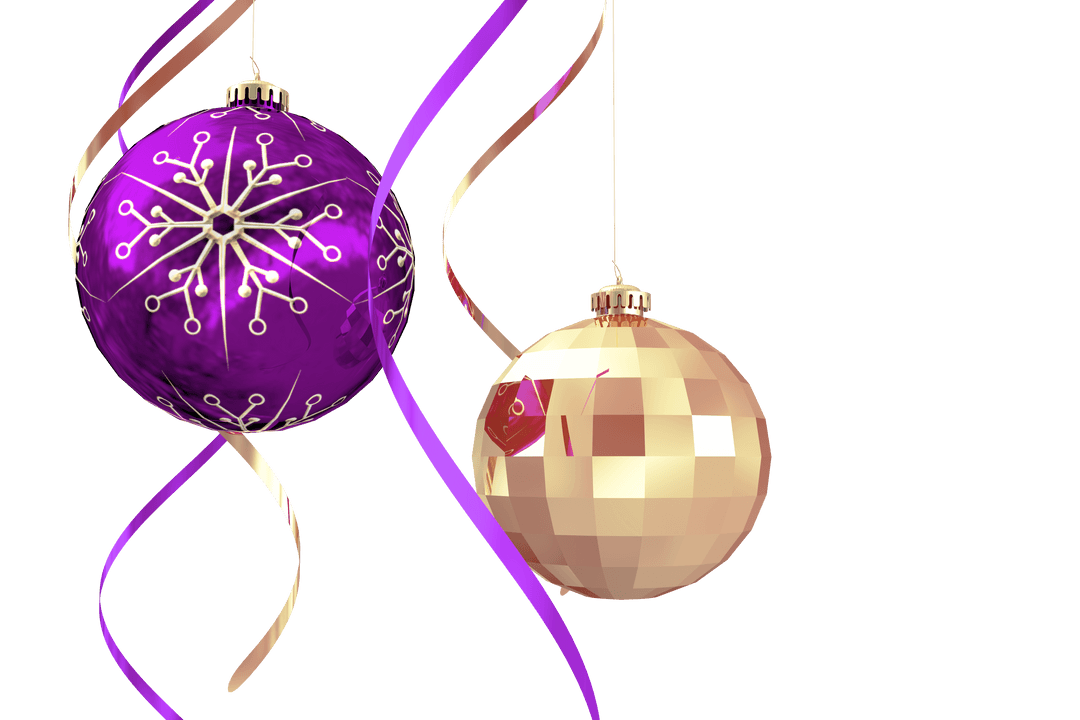 Transparent Christmas Baubles with Ribbons