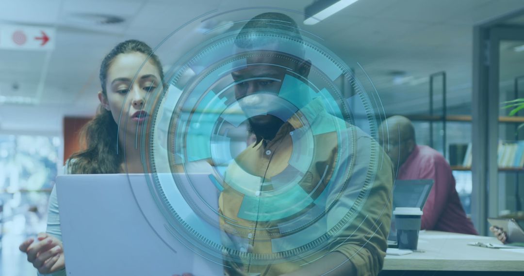 Innovative Team Brainstorming with Digital Interface Overlay