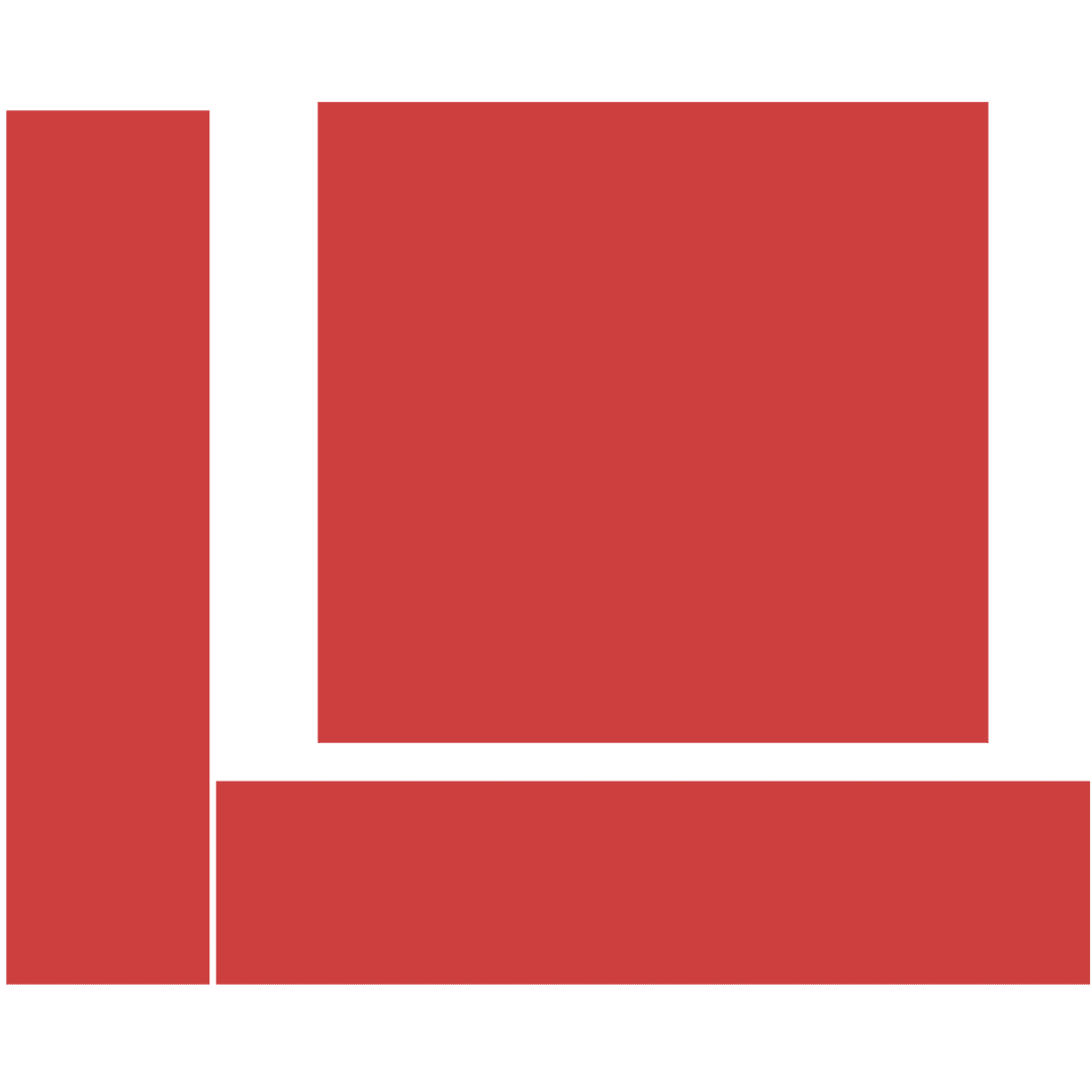 Minimalist Transparent Abstract Red Shapes on Transparent Background