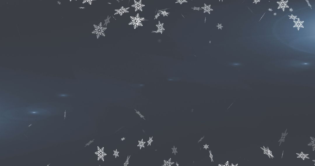 Snowfall Over Dark Background for Winter Holiday Design